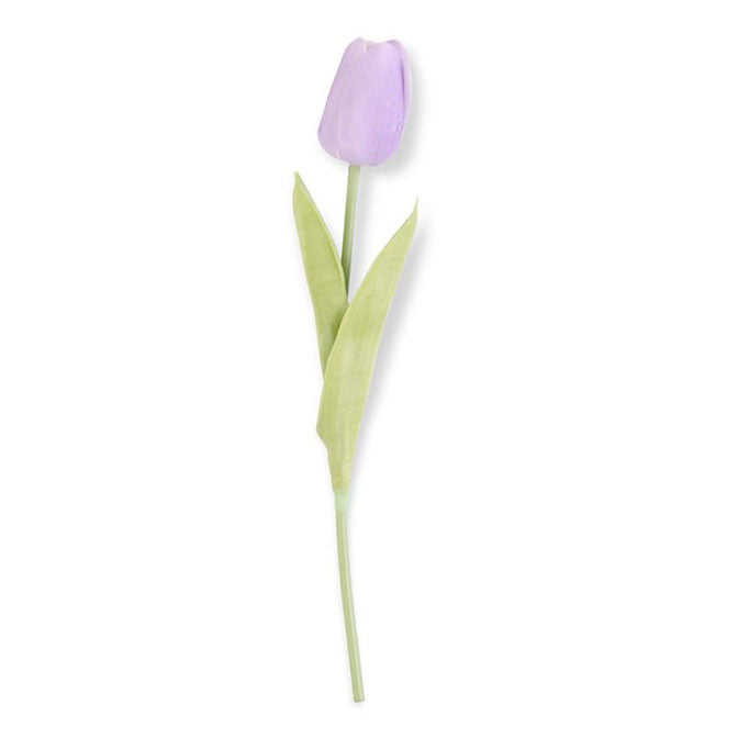 10.5 Inch Light Purple Real Touch Mini Tulip Stem