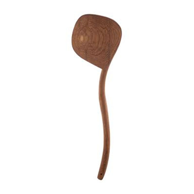Teak Curved Handle Scoop