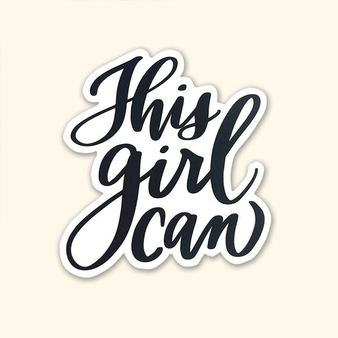 "This Girl Can" Script Mini Sticker