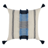 Toya Natural/Navy Blue Multi Pillow