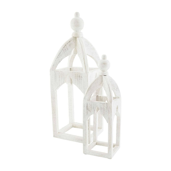 White Distressed Lanterns