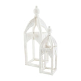 White Distressed Lanterns