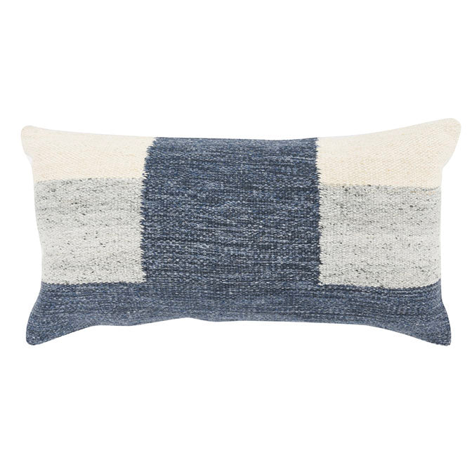 Kass Night Blue/Gray Lumbar Pillow