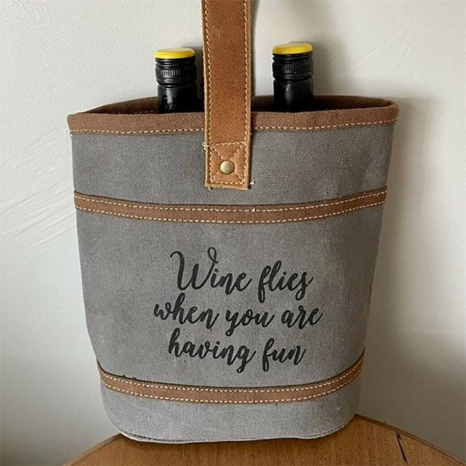 Wine Flies Double Wine Bag