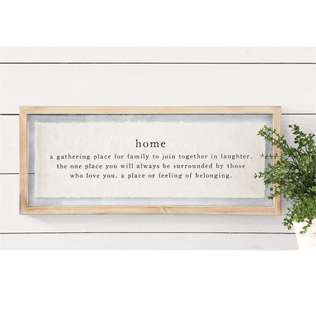 Home Definition Glass Plaque