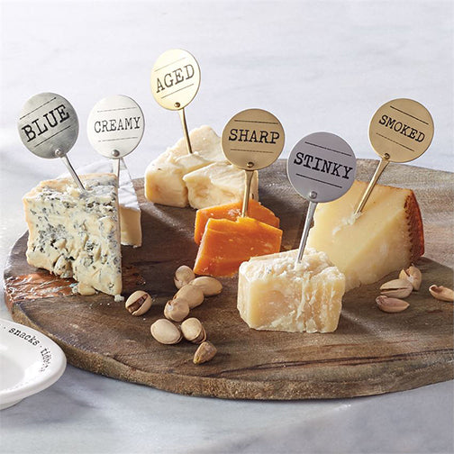Brass & Metal Cheese Marker Set