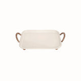 Small Wood Bead Handle Tray