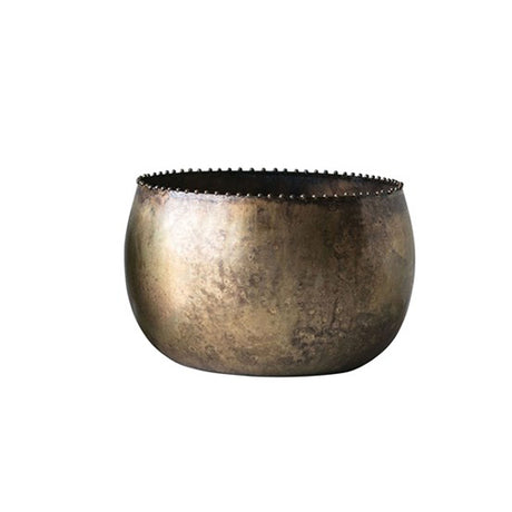 Metal Planters, Antique Brass Finish