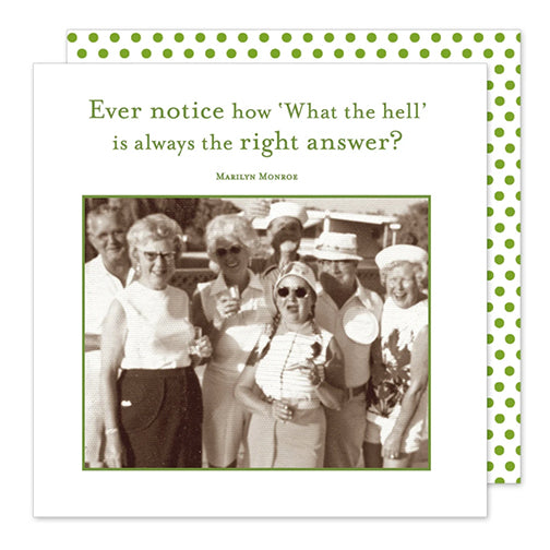 What The Hell...Cocktail Napkin