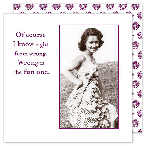 Right From Wrong...Cocktail Napkin