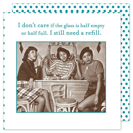 Glass Is Half Full...Cocktail Napkin