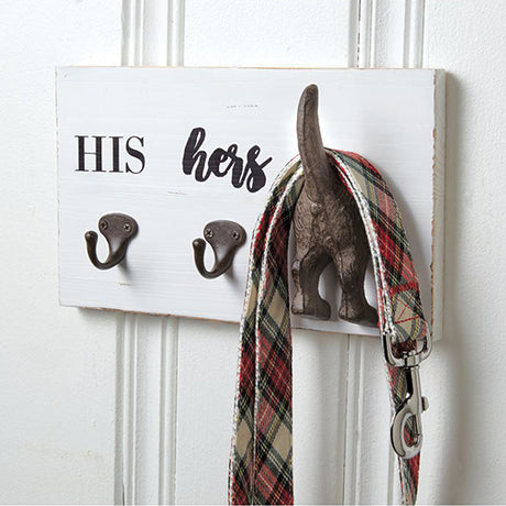 His, Hers & Pup Wall Hook