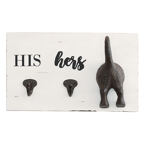 His, Hers & Pup Wall Hook