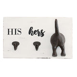 His, Hers & Pup Wall Hook