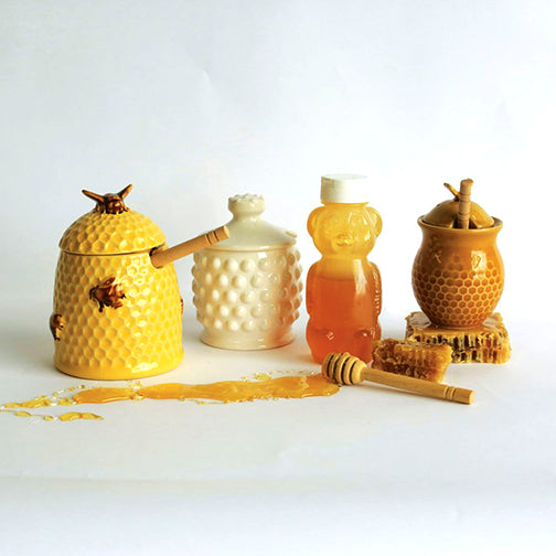 Stoneware Honey Pot