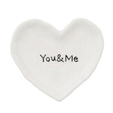 Ceramic Heart Dish "You & Me"