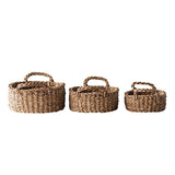 Oval Natural Woven Seagrass Baskets