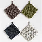 Rich Tones Square Cotton Crocheted Pot Holder
