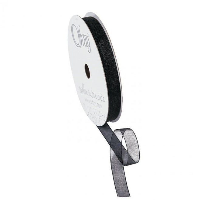 7/8" Black Sheer Ribbon