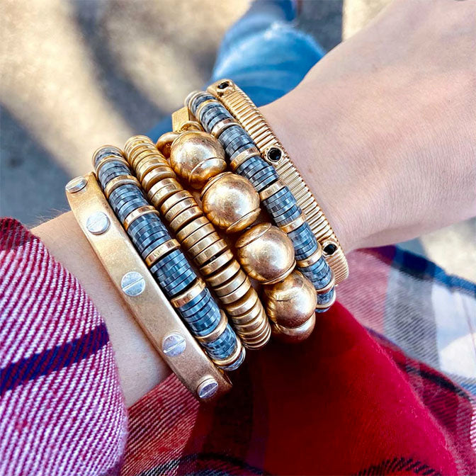 Florence Skinny Watch Band Bangle in Jet