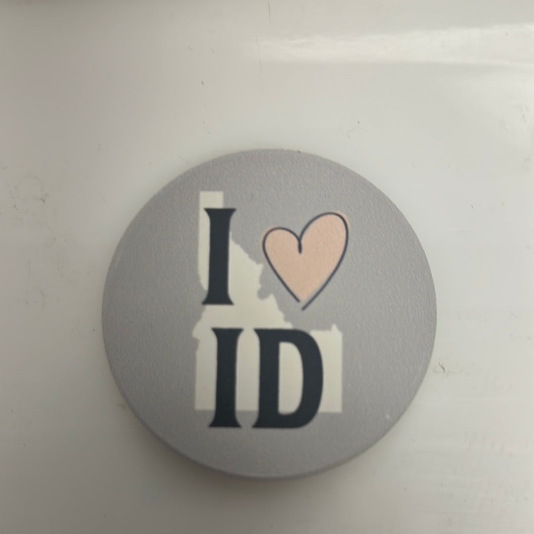 I Love Idaho Car Coaster